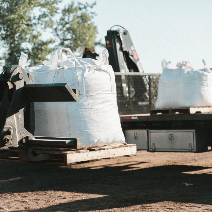 bulk soil bag being delivered
